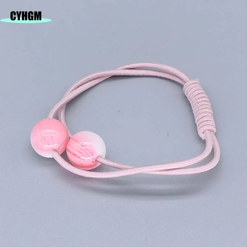 G016-pink-pink Эластичные резинки для волос для девочек кавайные резинки для волос украшения желе бант satynowa gumka cheveux femme аксессуары для волос бренд G016 - Цвет: G016-pink-pink
