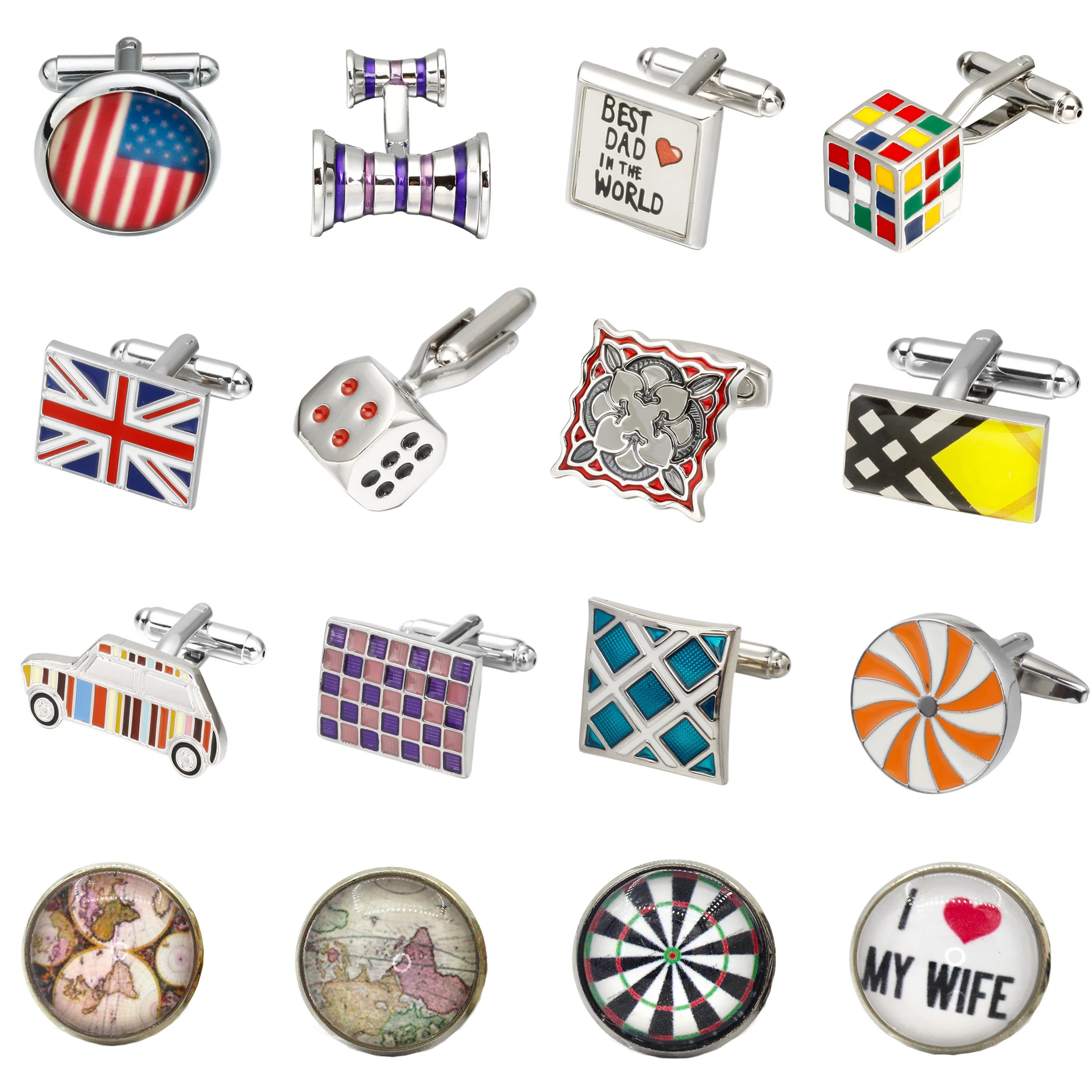 Роскошные флаги рубашки запонки для мужчин бренд Запонки кнопки золотые gemelos