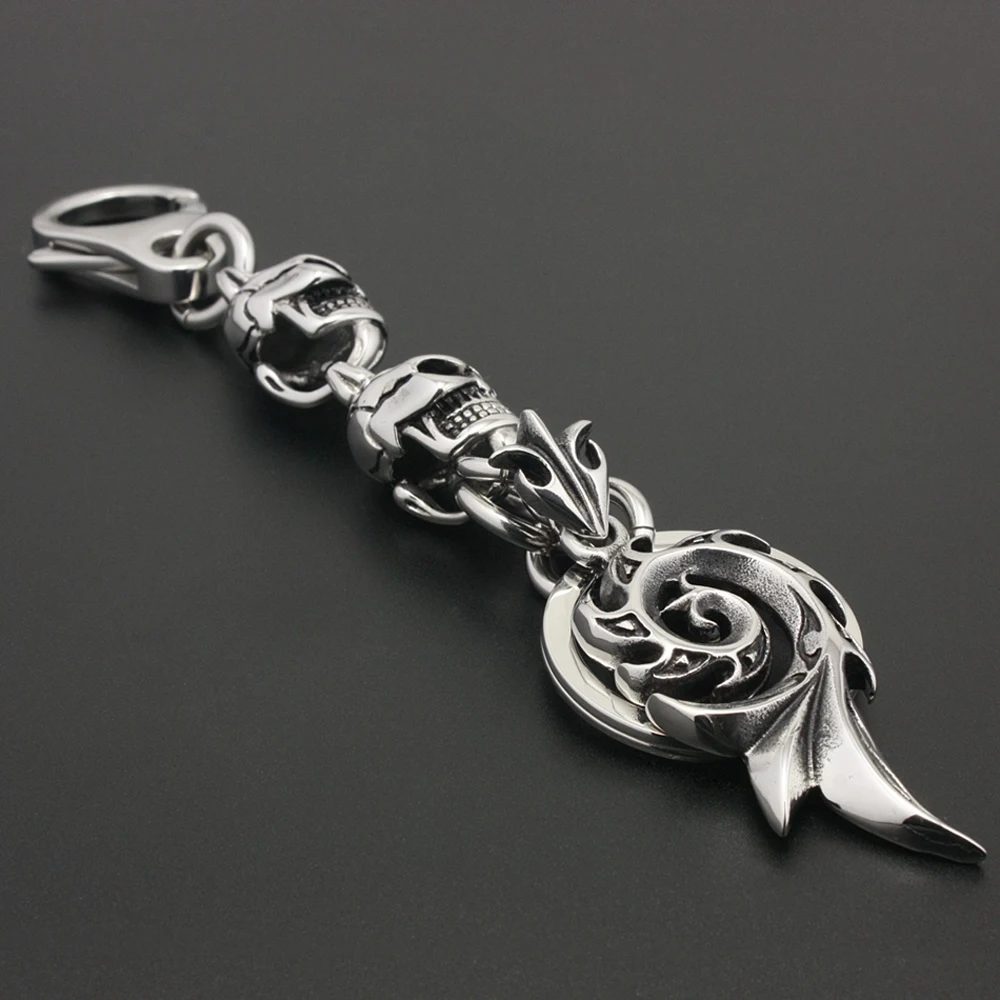 Мужской брелок рокер из нержавеющей стали 316L с уникальным этническим рисунком