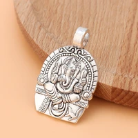 10pcslot silver color god of beginnings elephant ganesha charms pendants for necklace jewelry making accessories