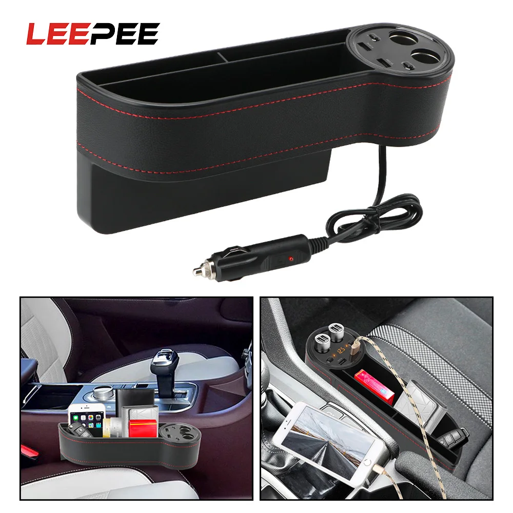 

Карман для автомобильного сиденья LEEPEE с Боковым Разрезом и USB-зарядкой