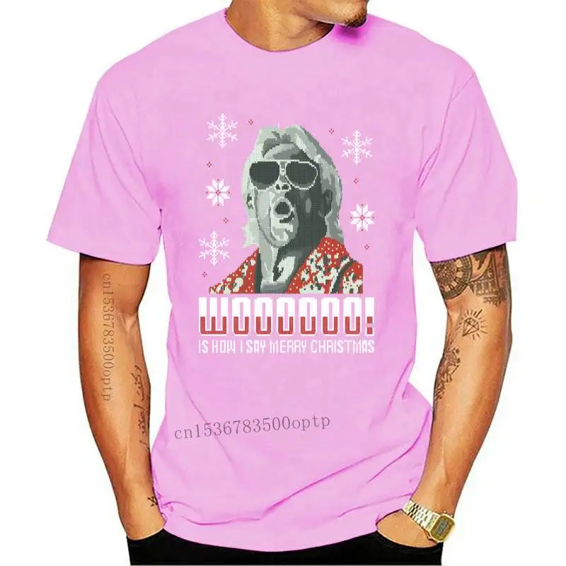 

New RIC FLAIR CHRISTMAS SWEATER STYLE OLDSKOOL CUSTOM ART Men Shirt FULL FRONT
