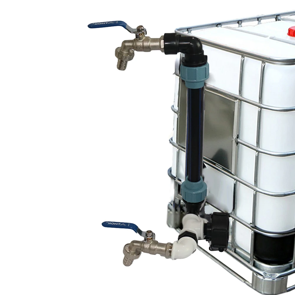 

IBC Gooseneck 34 Inch IBC Adaptor with Outlet Valve 34 Inch Gooseneck 2 Way Brass Tap Perfect IBC Tank Fitting expert