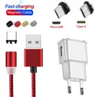 Магнитный usb кабель для зарядки Магнитный кабель Шнур для LG huawei mate 20 pro mate 10 lite Y9 2019 Micro usb type-C магнитное зарядное устройство