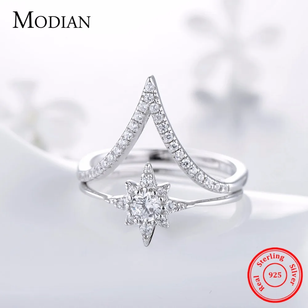 Кольцо Modian из 100% серебра 925 пробы с подсолнухом в форме капли воды модные простые