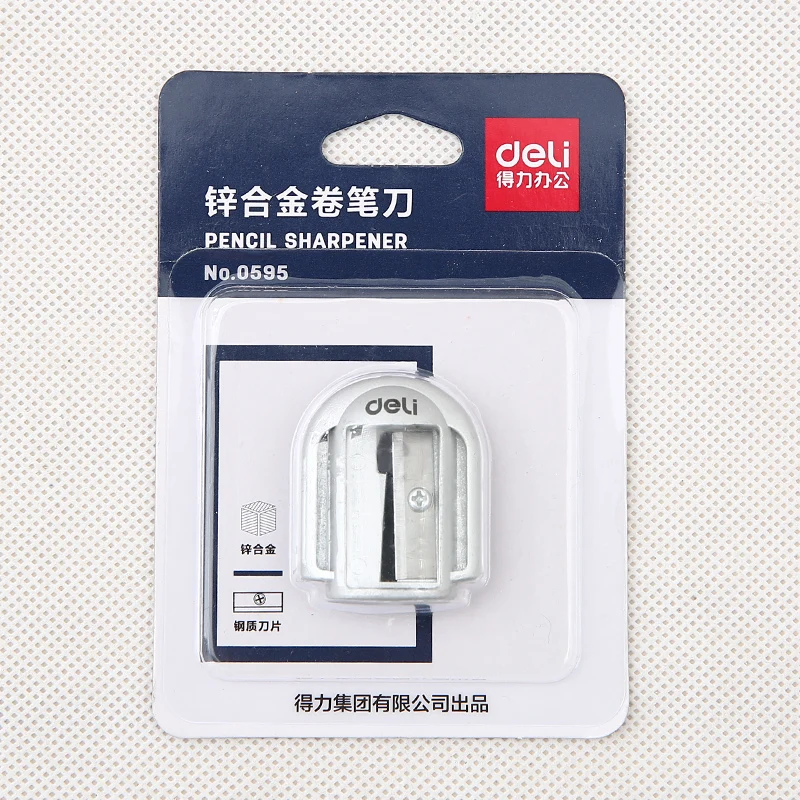 Deli 1pcs Pencil Sharpener Metal Aluminum Office Supplies Student Learning Stationery Creative Simple Portable Durable Strong | Канцтовары