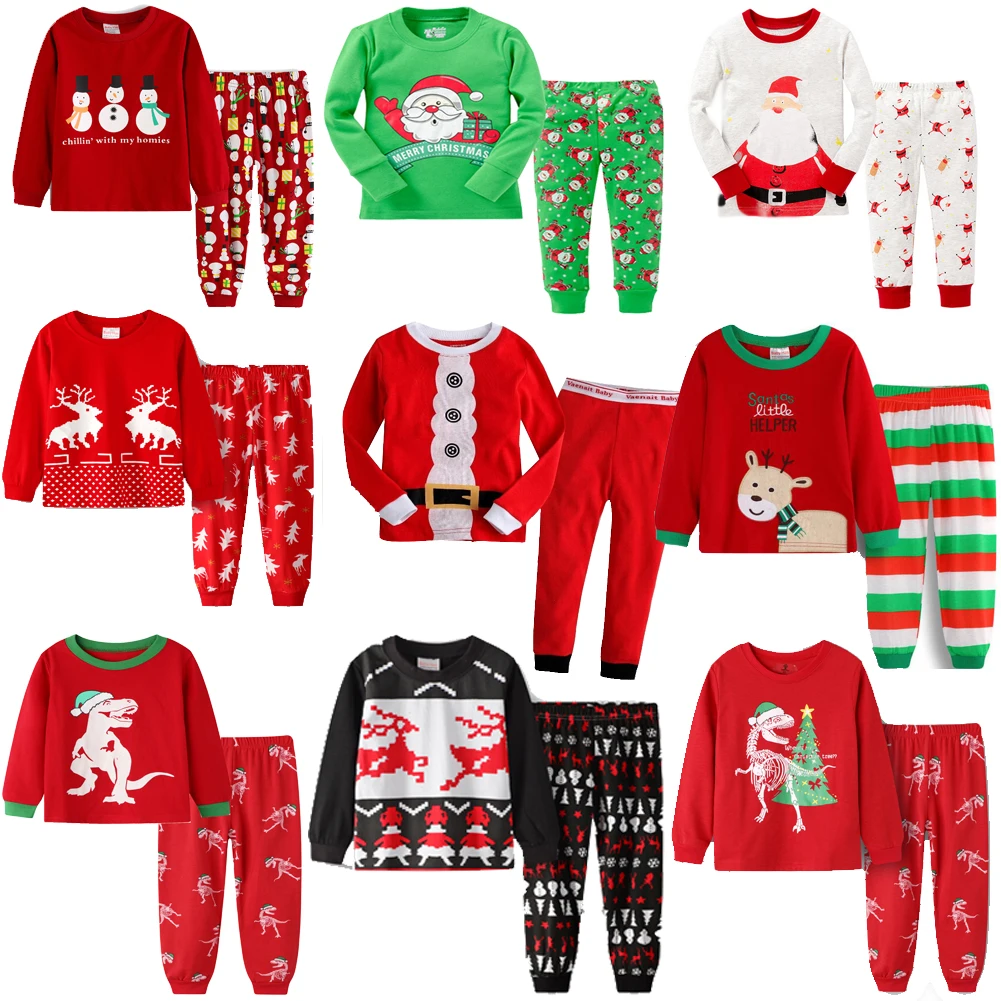 Бесплатная доставка Осенний пижамный комплект с длинным рукавом для мальчиков и