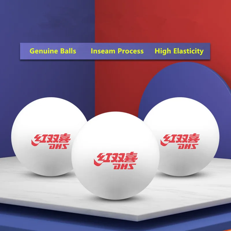 DHS Inseam Table Tennis Ball Material 40+ ABS World Games Competition Training Table Tennis Ball Ping Pong Balls