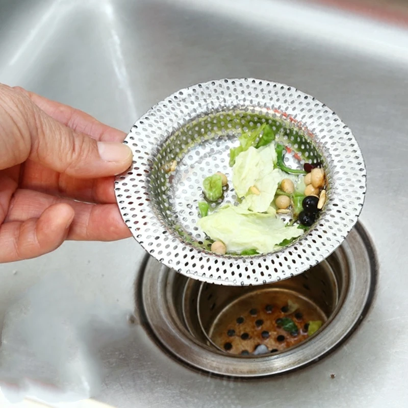 

7cm/9cm/11cm Kitchen Filter Sinks Strainer Drain Hole Trap Stainless Steel Metal Sink Strainer Bath Sink Drain Hair Catcher