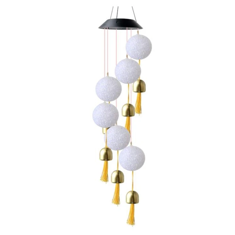 

Solar Crystal Ball Wind Chime,Outdoor Hanging Light With Bells,Color Changing Waterproof Wind Chimes For Garden,Yard,Etc