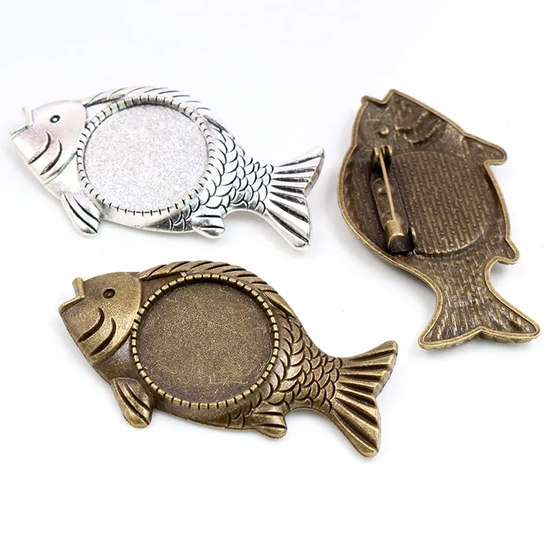 5 шт 20 мм Внутренний размер античное посеребренное и Античное бронзовое покрытие