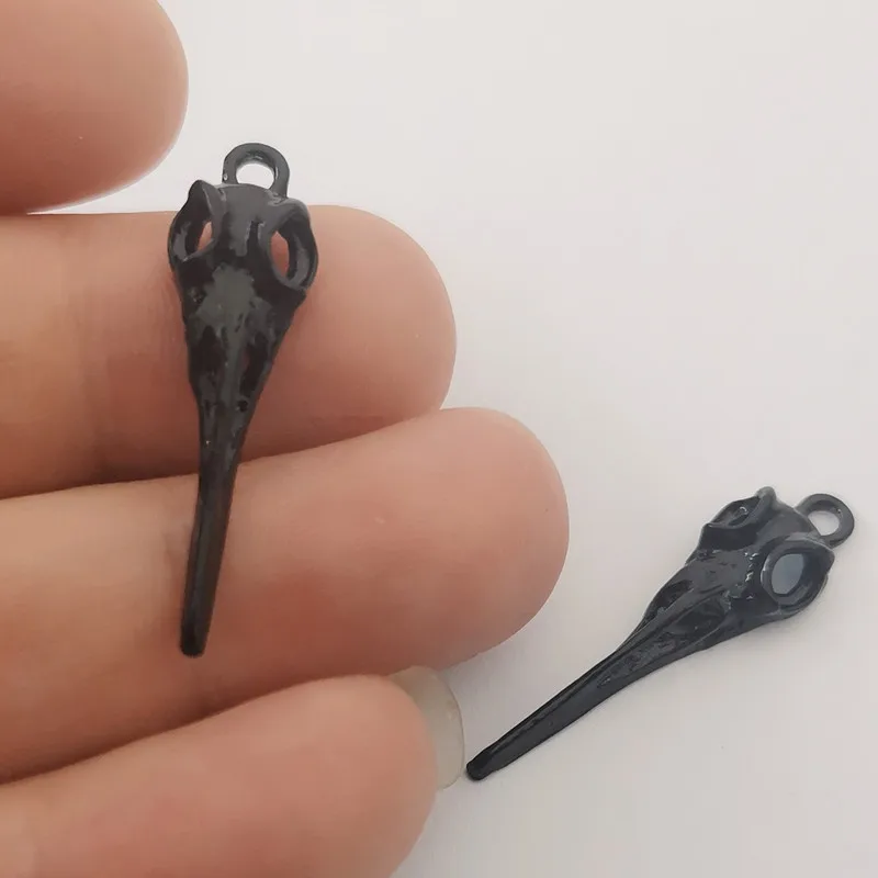 10 шт. Очаровательные Подвески в виде ворона черепа птицы 35x9 5 мм тибетские