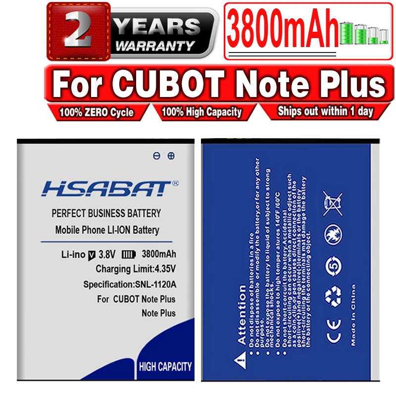 Аккумулятор HSABAT Note Plus 3800 мАч для CUBOT | Мобильные телефоны и аксессуары