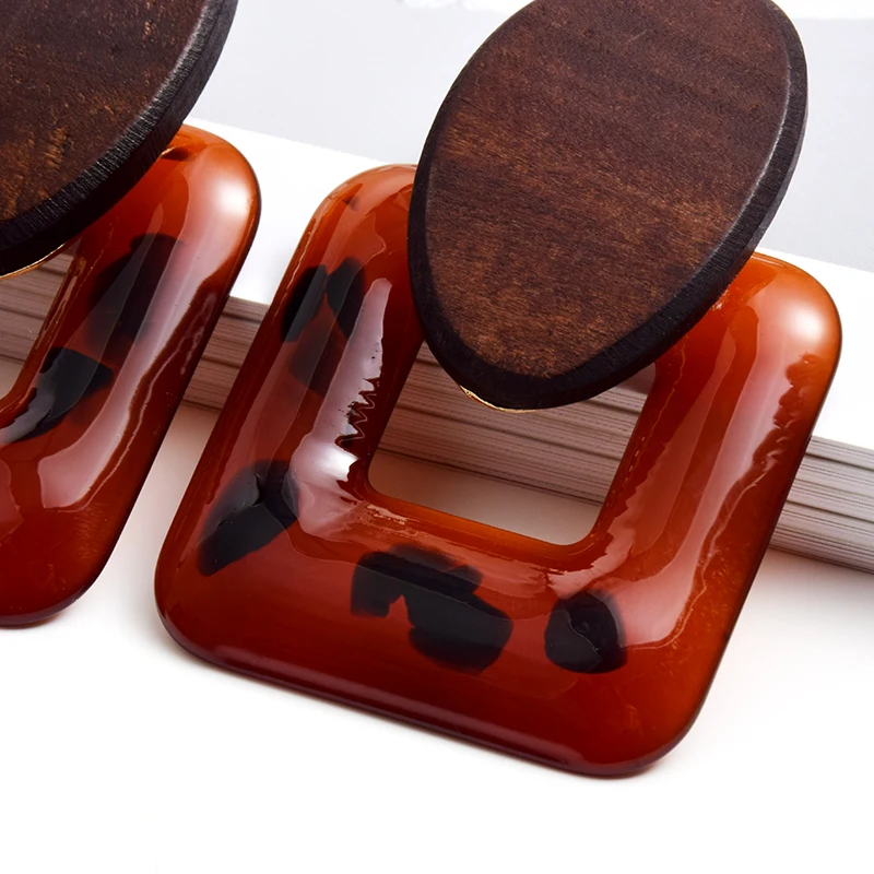 Женские акриловые серьги-подвески геометрический дизайн бижутерия модные