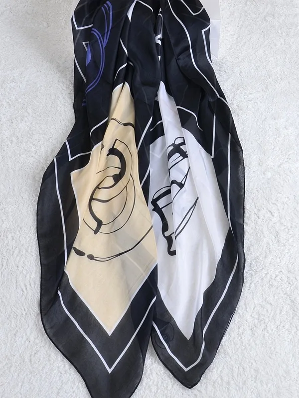 Новый элегантный темперамент большой квадратный шарф Шелковый Солнцезащитная