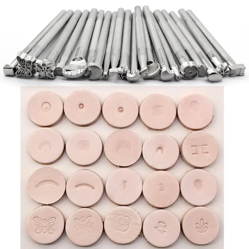 20 шт/костюм кожа резьба ручная работа седло инструменты гравировка ремесло набор