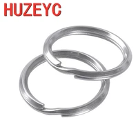 100pcslot stainless steel hole key ring key chain triangular geometric circle buckle split keychain wholesale diy jewelry
