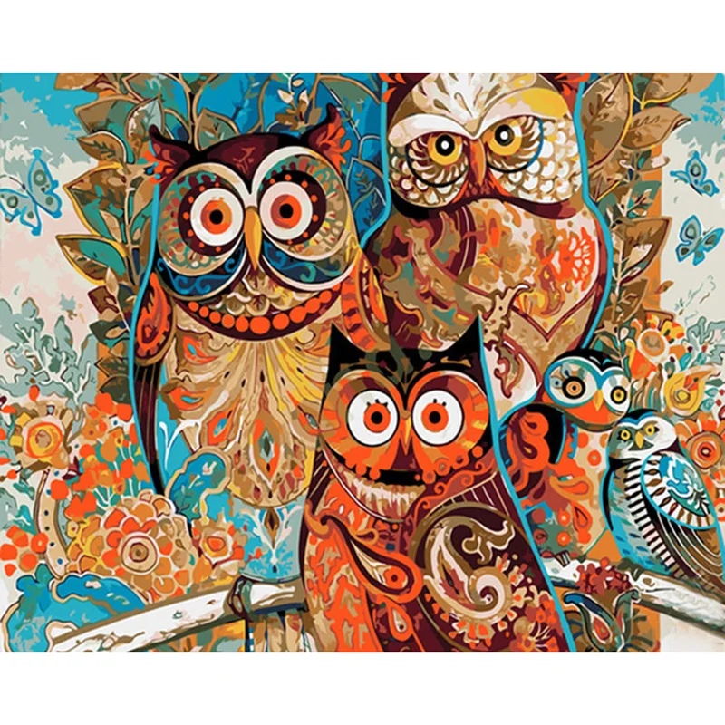 

Крест-язык Diy Набор для рисования по номерам wisdom owls