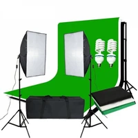 zuochen photo studio softbox continuous lighting kit background soft box light stand 3 backdrops 22m backdrop support kit