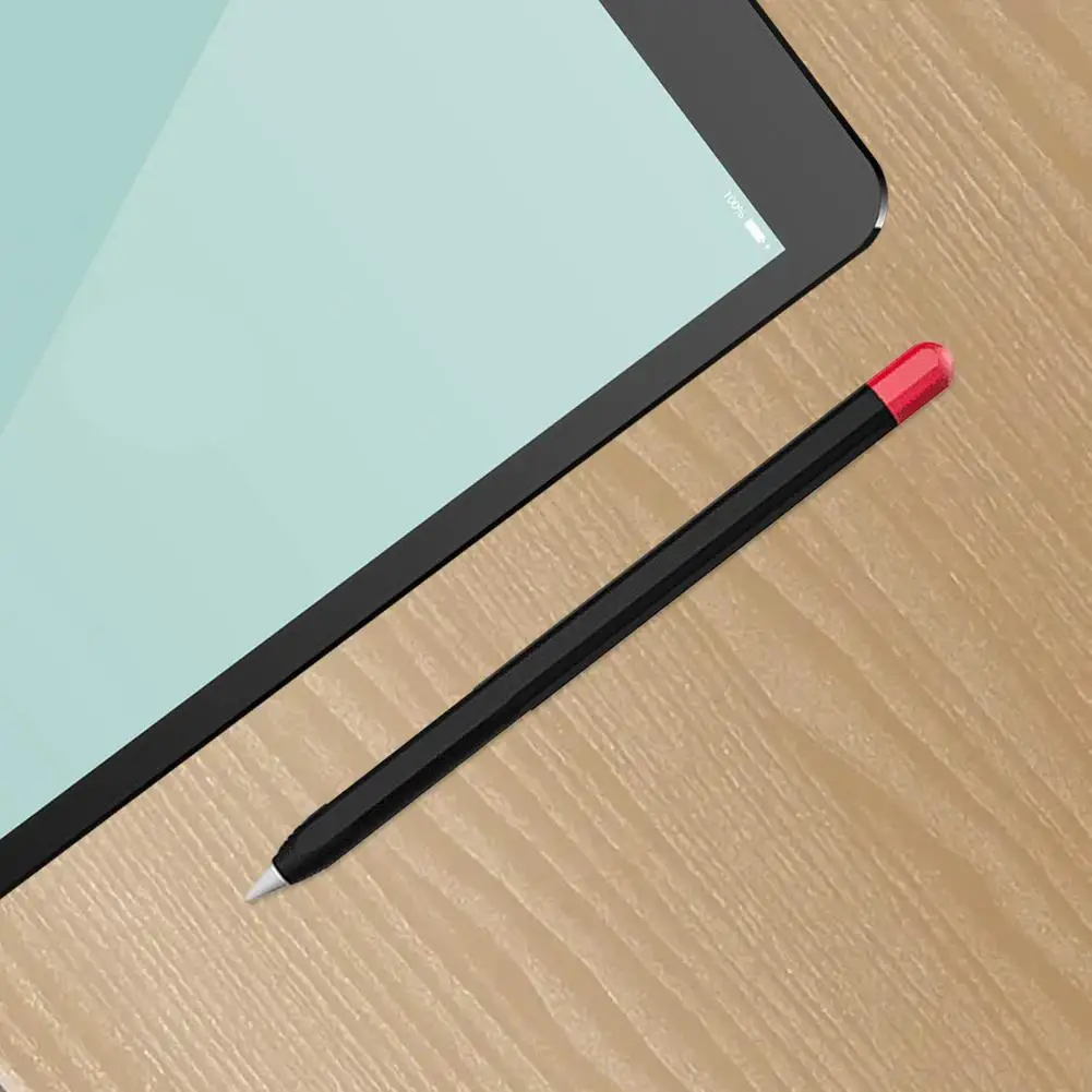 

Protective Case For Apple Pencil 2 Pen Holder Silicone Cover Tablet Touch Pen Full Pouch Bags Sleeve Non-slip With Pen Cap