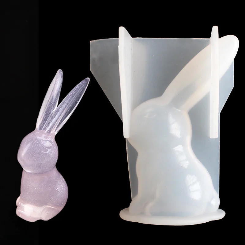 Силиконовая форма для эпоксидной смолы кролика формы ароматерапии свечи