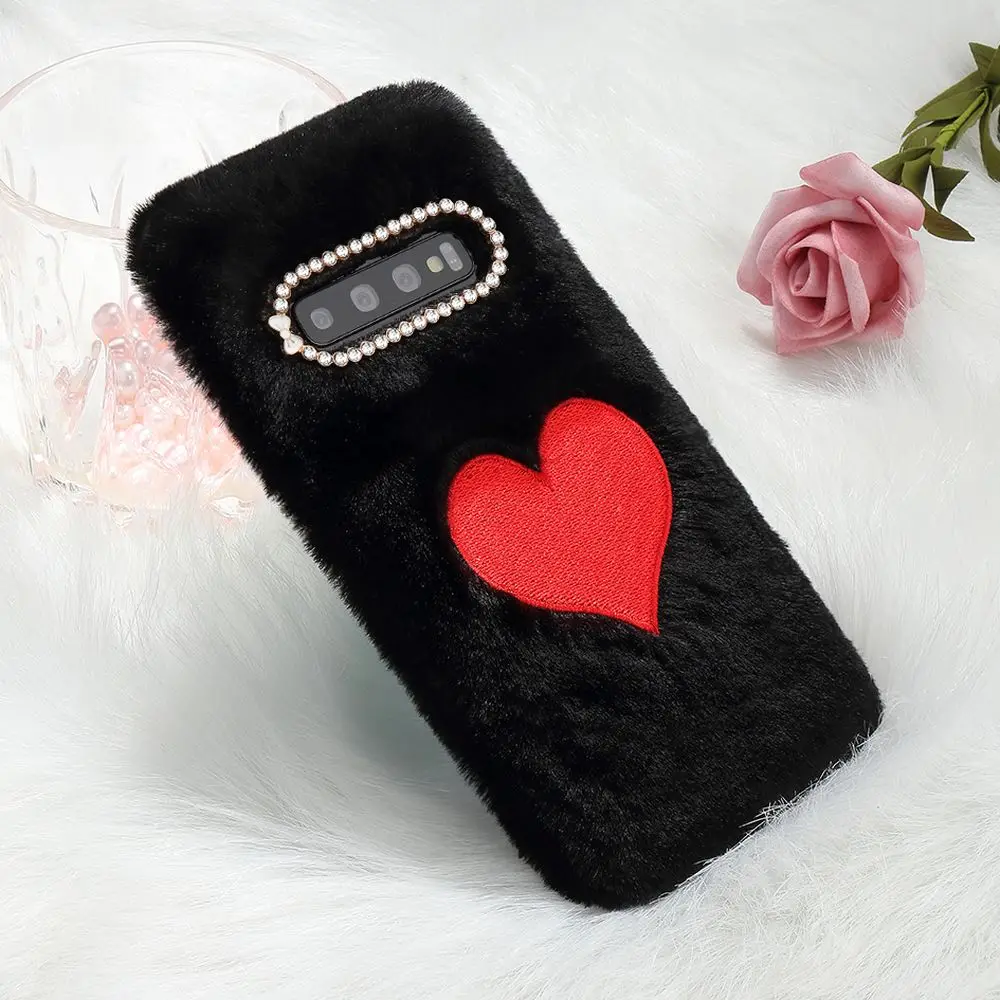 LAPOPNUT роскошный пушистый меховой мягкий чехол для Samsung Galaxy S9 Plus S10 S10e милый