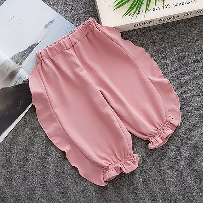 

HE Hello Enjoy Girls Clothing Sets Fashion Summer Kids Clothes Solid Color Short-Sleeve T-shirt + Shorts Sets Children Outfits