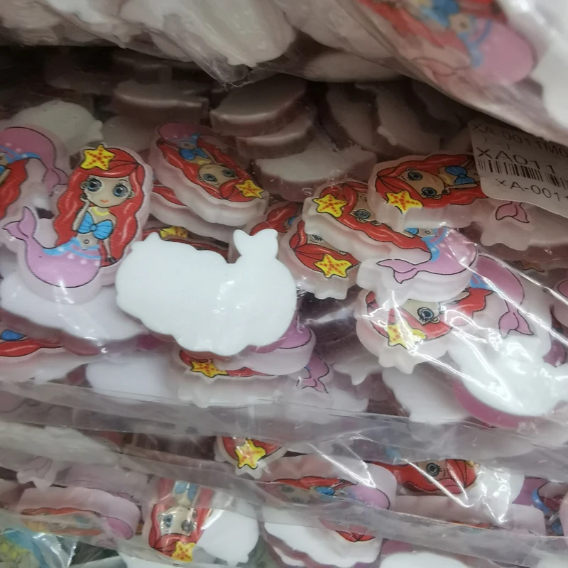 500pieces 23mm diy acrylic sea-maid girls paster beads.stick on hairpin clip for woman child headwear jewelry making accessories | Украшения
