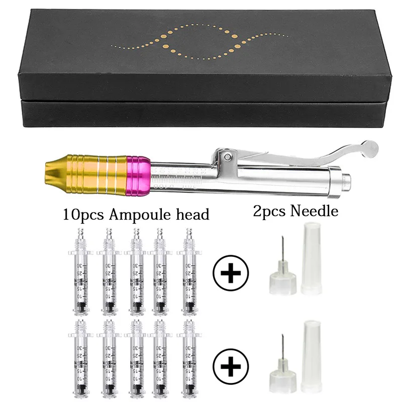 pen 10 head 2 needle Гиалуроновая кислота Ручка Шприц комплект для удаления морщин анти старения лифтинга губ распылитель для распыления без иглы инъекции пистолет - Номер модели: pen 10 head 2 needle