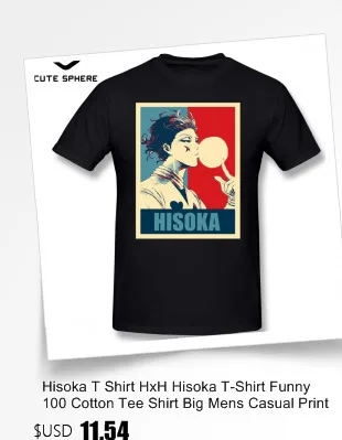 Hisoka футболка HxH Hisoka футболка смешная 100 хлопковая Футболка Большая мужская повседневная футболка с коротким рукавом и принтом