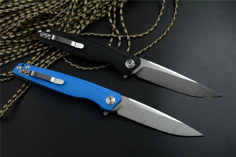 CH CH3007G10 Drop Point D2 атласное лезвие с шарикоподшипником Flipper G10 Ручка Выживание Охота