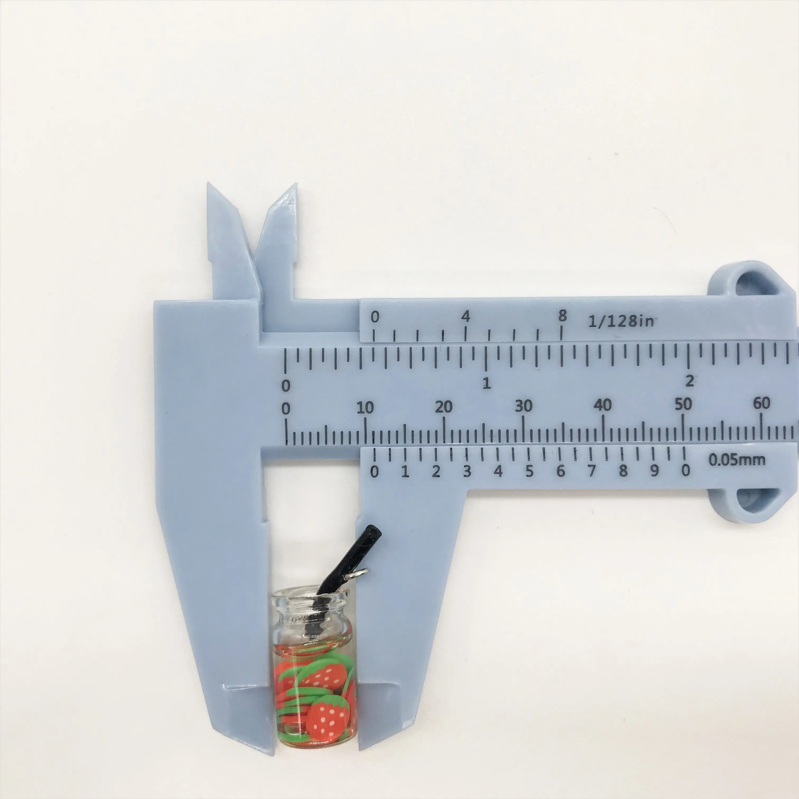 6 шт Мини стеклянные бутылки с фрукты глины Подвески бусины для самостоятельного