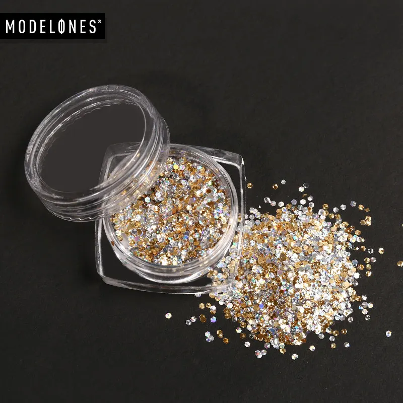 Стальные шарики для дизайна ногтей Modelones УФ-гель маленькие стальные