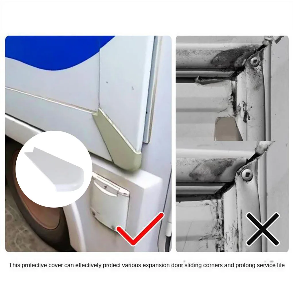 

RV Straight Slide Out Corner Cover Cap Protecter Devices For Trailer UV Resistant Camping Trailer RV Wagon Door Expansion