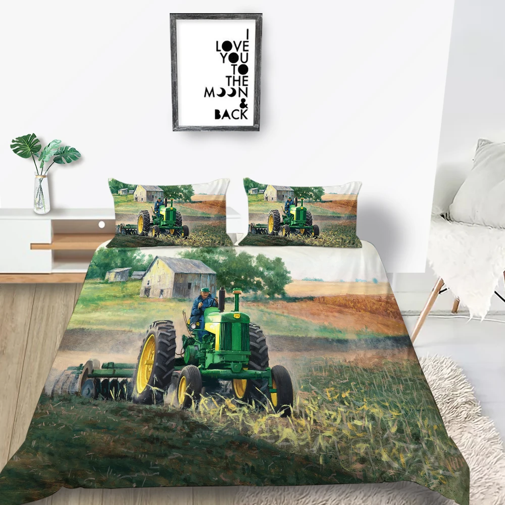 

3D Printed Bedding Set Harvester Print Country Style Duvet Cover Set Queen Single Double Full Twin King Bed Set Farmland