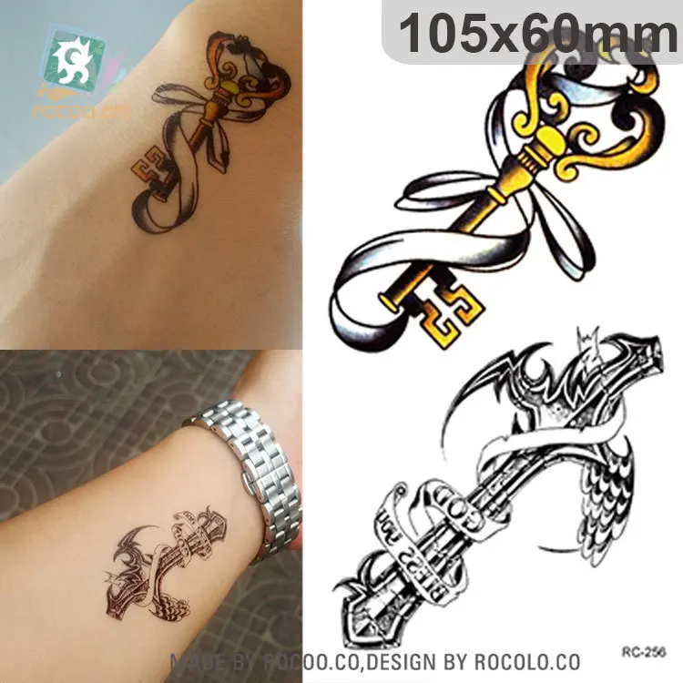 Водостойкая Временная тату-Наклейка на тело волшебная палочка тату