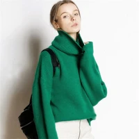 turtleneck thickened loose cashmere sweater pullover bottoming shirt all match clothes casual warm sweater autumn spring women