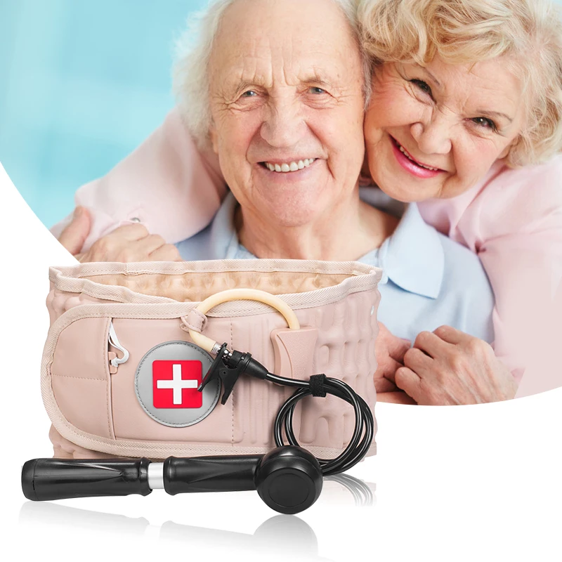 

Waist Air Traction Brace Belt Support Belt Spinal Lumbar Relief Belt Backach Pain Release Massager Unisex Home Sports Equipment