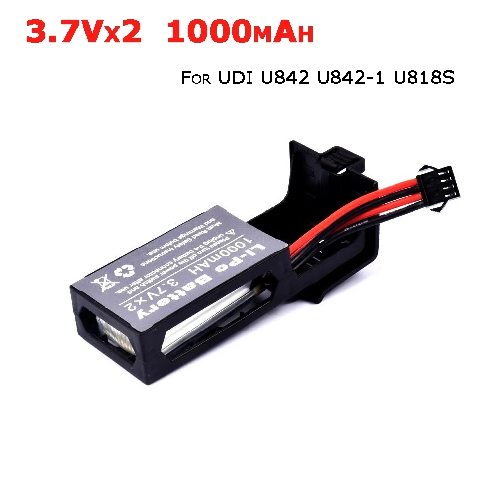 

Оригинальный 7,4 V 1000mAh Li-Po Батарея для Udi U842 U842-1 U818S Квадрокоптер с дистанционным управлением Drone запасной Запчасти