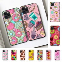 yinuoda dessert ice cream macaron food phone case for iphone 11 12 13 mini pro xs max 8 7 6 6s plus x 5s se 2020 xr cover
