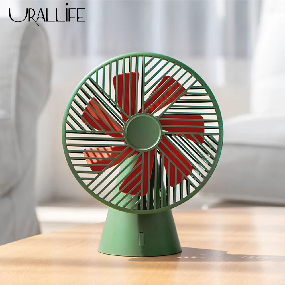 

Uralllife Strong Wind Desktop Fan Rainforest Tree Shape Mini Fan Silent Portable Air Cooler Office Desk Summer Cool Fan For Home