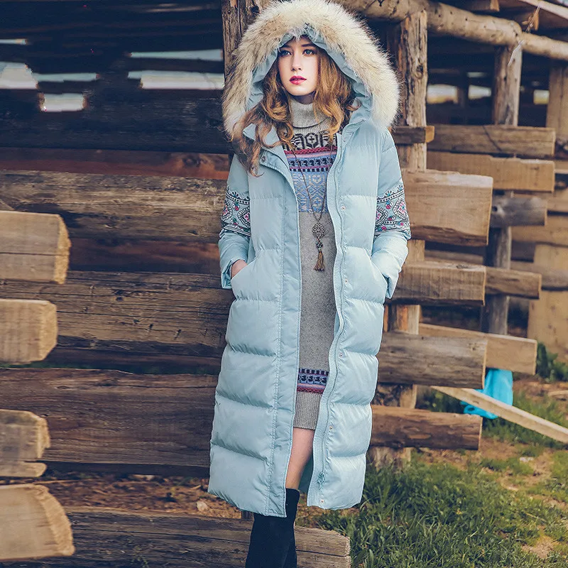 Зимний пуховик для женщин 2020 элегантный корейский теплый на утином пуху Женское