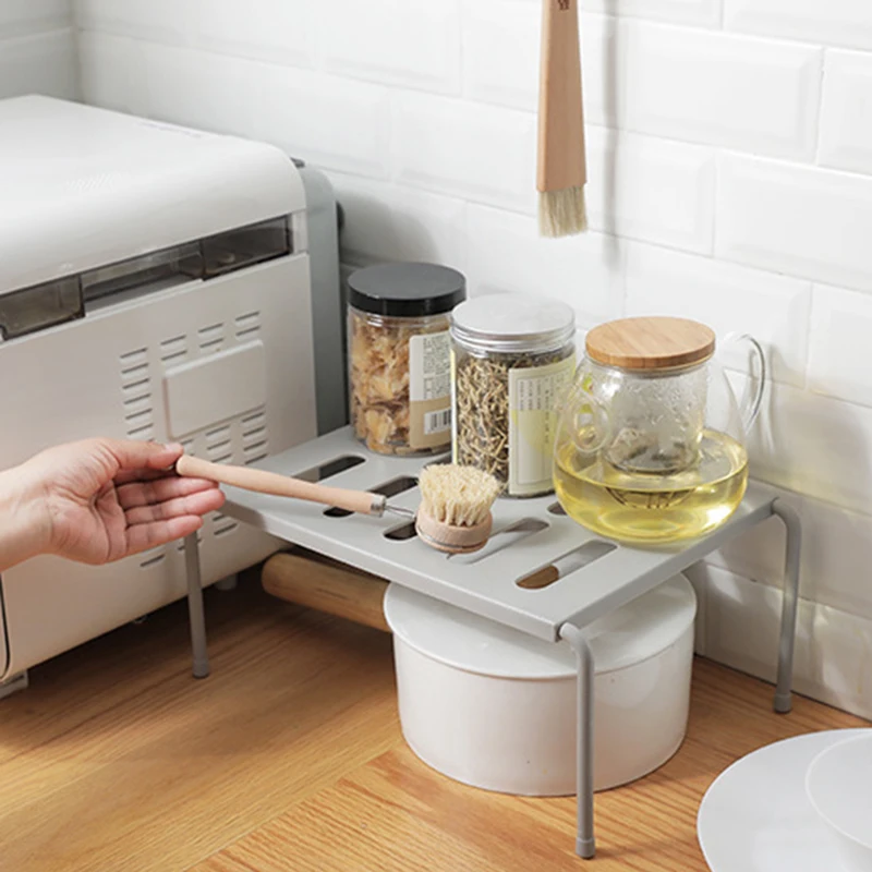 

Adjustable Multi Purpose ABS Organizer Shelf for Kitchen Bathroom Livingroom AC889