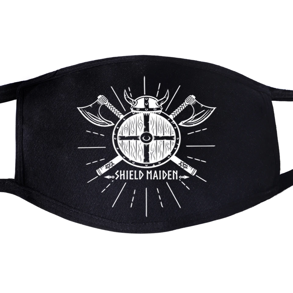 

Odin Vikings Son Of Odin Athelstan Go To Valhalla Mouth Face Mask Black Fabric Masque Tapabocas Mouth Muffle Mascarillas Bandana