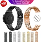 Ремешок из нержавеющей стали для Samsung Galaxy Watch 46 мм Active Gear S3, Универсальный сменный металлический браслет для Amazift 22 мм, 22 мм