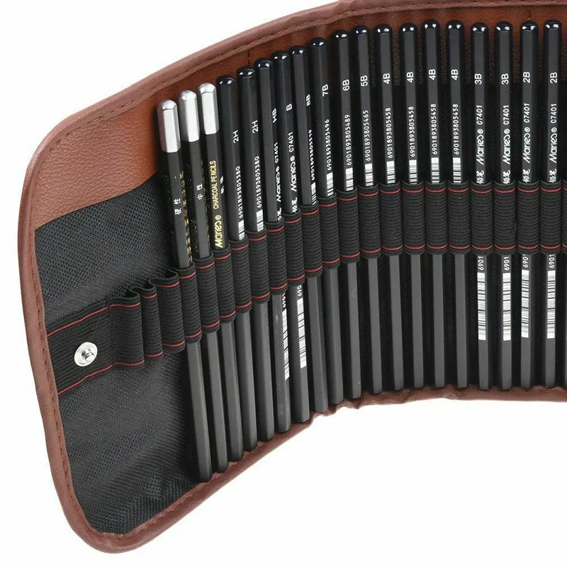 29 шт/комплект рисования эскиз комплект темно серые юбки карандаш ластик