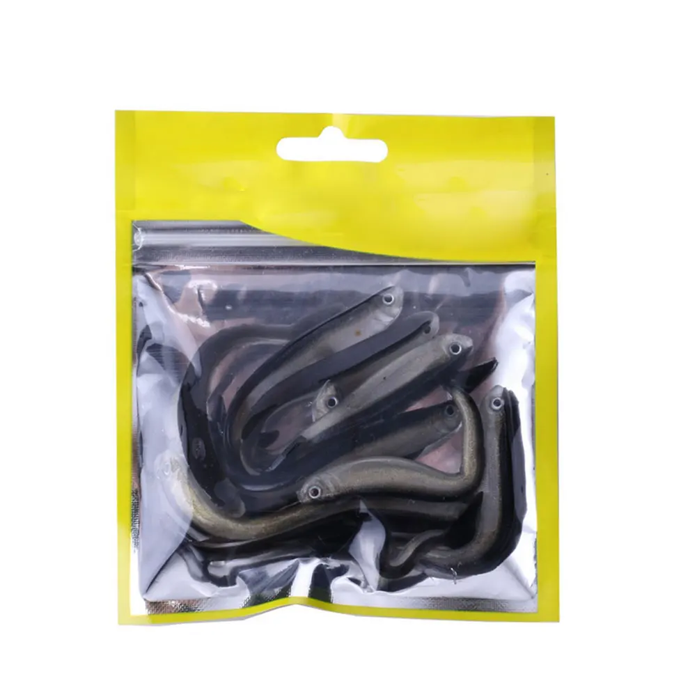 

Small Fish Shape Bait Fishing Tackle Artificial Bionic Soft Bait Set for Freshwater Saltwater Fish Plastic Fishing Lures 10 Pc