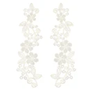 1 пара белый вышитый цветочный кружевной воротник по линии выреза для рукоделия