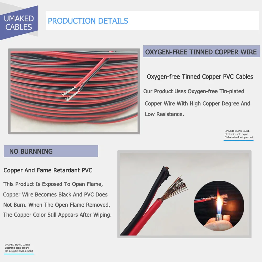 50 шт. 22AWG светодиодный cbales L: 10 см 20 см 30 см 2pin Луженый Медь красный и черный провод для 5050 5730 светодиодный полоса мощный удлинительные шнуры для подключения