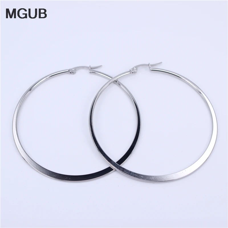 Классические модные Очаровательные Круглые серьги-кольца MGUB из нержавеющей